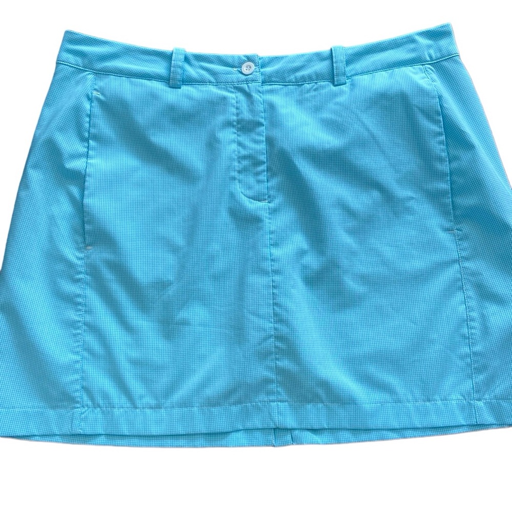 🍀3 for $25🍀 Maggie Lane Turquoise and White Checked Skort Size 12